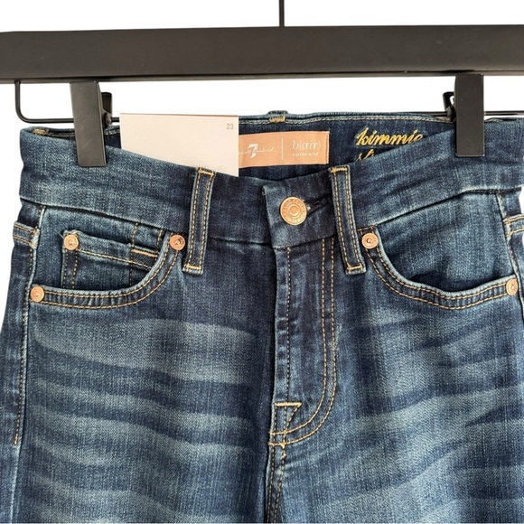 New! 7 For All Mankind b(air) Denim Kimmie Straight Jeans Mid‎ Rise - Picture 4 of 6